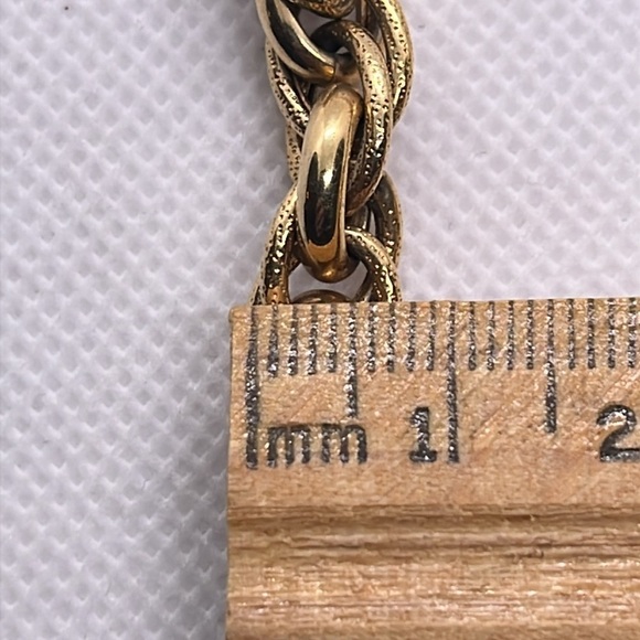 Romanza Italy Chunky Rolo Belcher Chain Gold Tone 18 Inch Necklace - Picture 9 of 11